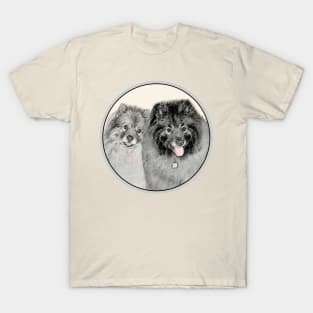 Keeshond Mom and Son T-Shirt